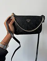 Сумка Guess Black сумочка гесс клатч черный кожаный мини сумочка на плечо модная кросс-боди