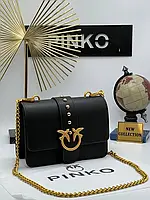 Сумка Pinko Classic Love Bag Black Gold женская пинко черный клатч кожаный мини сумочка на плечо модная