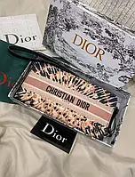 Кошелек женский Dior диор брендовый модный портмоне стильный яркий красивый пудра