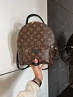 Рюкзак LV Backpack женский брендовый городской кожаный стильный коричневый молодежный