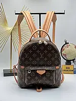 Рюкзак LV Backpack Mini женский брендовый городской кожаный стильный коричневый молодежный