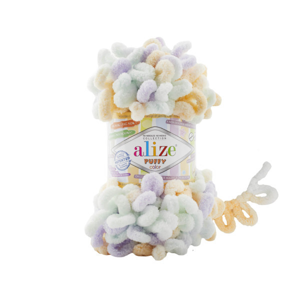 Alize PUFFY COLOR (Пуффі Колор) № 6462 (Пряжа, нитки для в'язання руками), фото 1