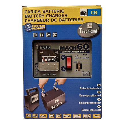Портативний зарядний пристрій 6v - 12v, DECA MACH 60, європейської якості, Сан-Марино, фото 1