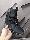 Тактичні зимові черевики на хутрі шкіра чорні, фото 2