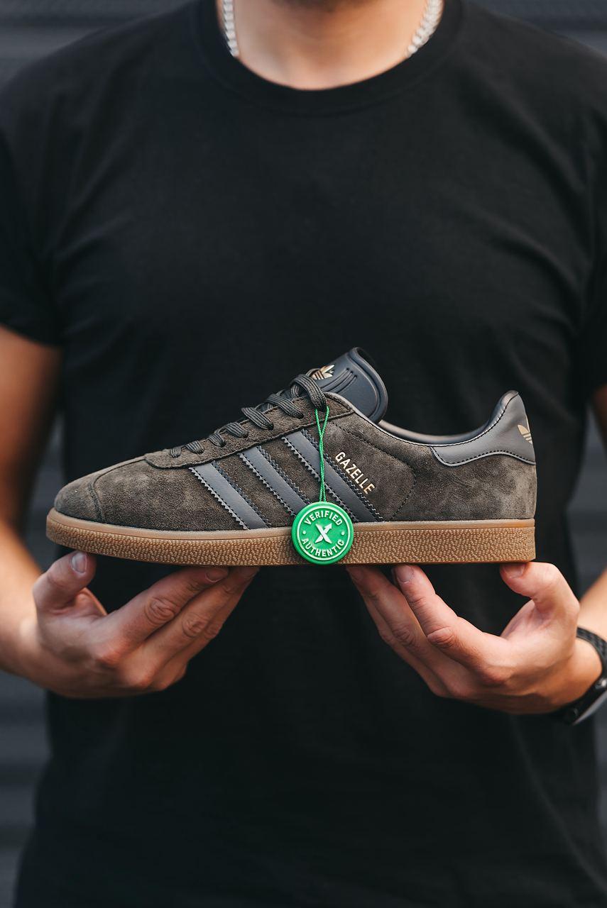 Кросівки чоловічі коричневі Adidas Gazelle Brown (00194), фото 1