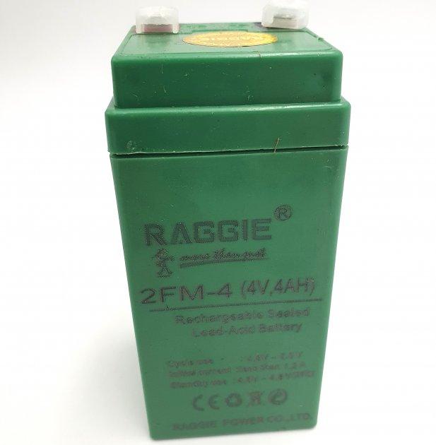 Акумулятор 4V 4A акумуляторна батарея AGM 4000 мАh RAGGiE 2FM-4