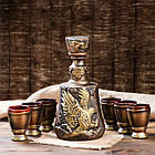 Набір для алкоголя Графин "Птах" 2 літра з чарками по 100 мл - для віскі та коньяку