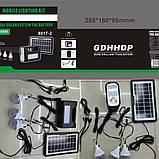 Портативна сонячна станція, кемпінговий ліхтар GD Lite GD-8017-1, power bank, solar,, фото 5