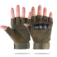 Тактические перчатки Oakley Tactical Gloves PRO Green беспалые зеленые