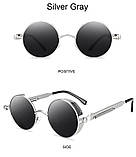 Вінтажні стимпанки сонцезахисні окуляри Ретро Панк авіатор. Чорні, фото 4