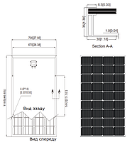 Фотомодуль AXIOMA Energy AX-150М монокристалічний сонячна батарея (панель) 150 Вт, фото 2