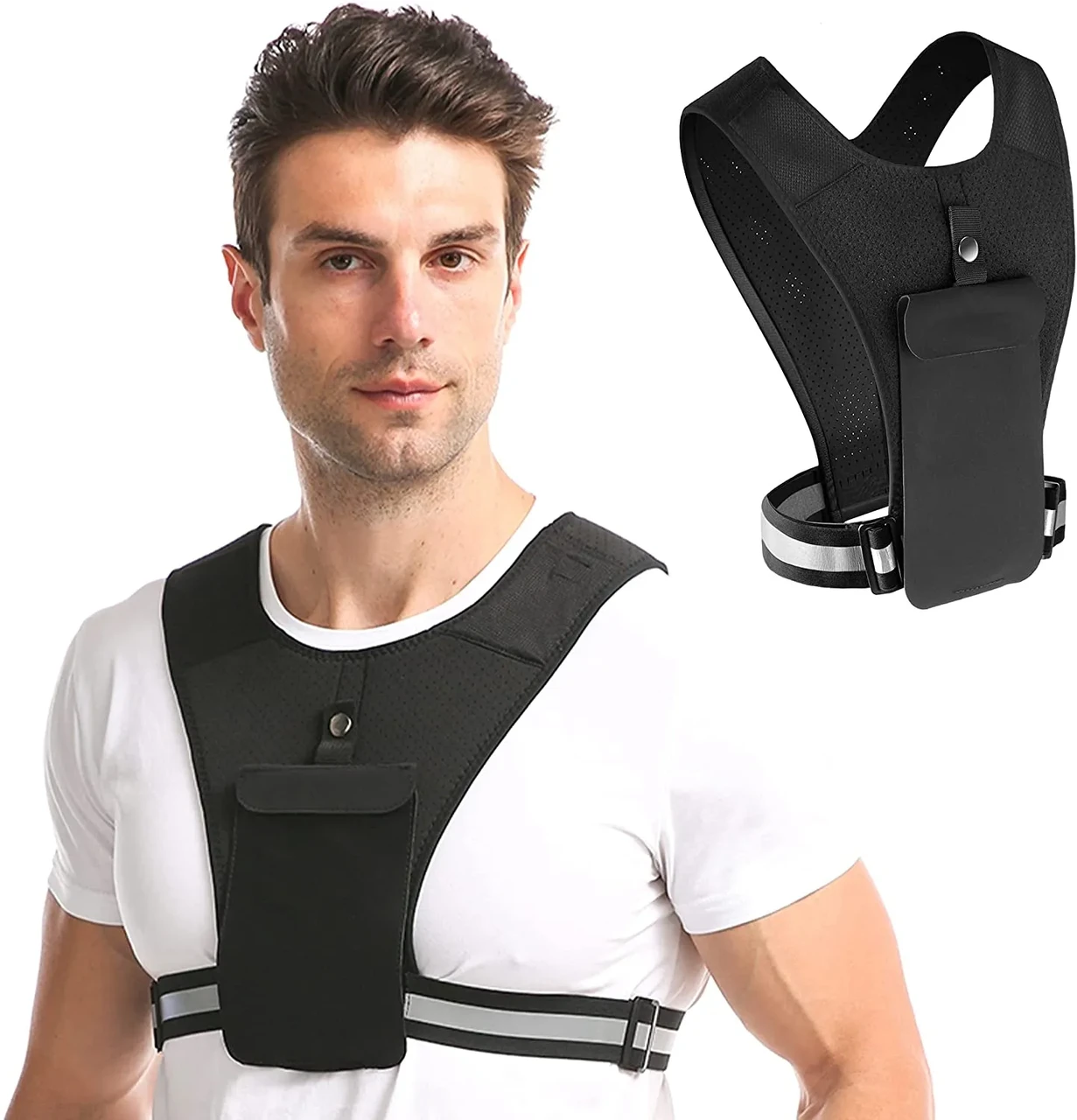 Світловідбивний жилет для бігу та їзди на велосипеді, фото 1