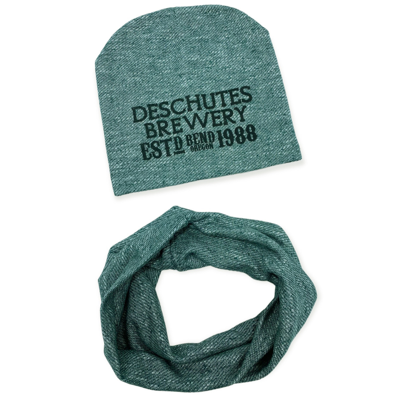 Набір демісезонний (шапка, хомут) для хлопчика 2-6 років зелений 50/52 см