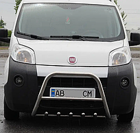 Передній захист бамперу  (нерж.) на Fiat Fiorino 2008-