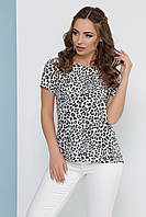Леопардовая летняя блуза