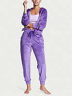 Спортивный велюровый костюм Victoria's Secret Velour Full-Zip Brilliant Purple оригинал M