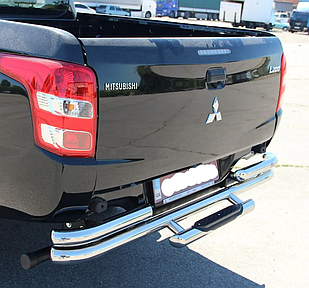 Задній захист бампера (нерж) Fiat Fullback 2016-