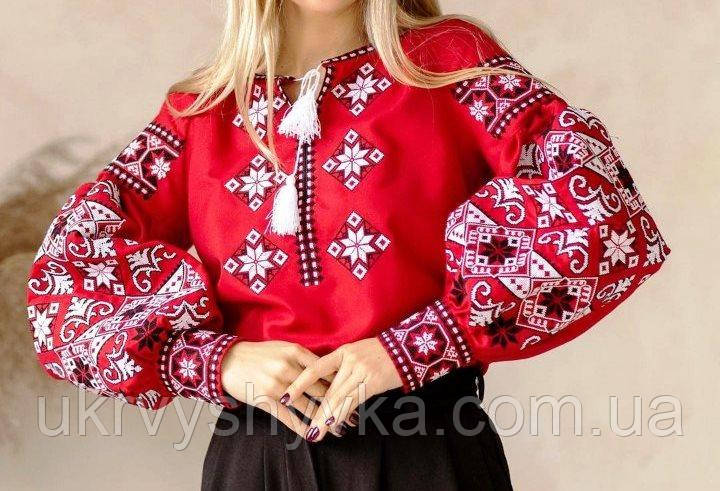 Червона вишивана сорочка "Едіта"