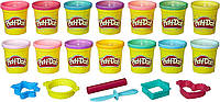 Игровой набор пластилина Play-Doh Sparkle and Bright 14 баночки 1.17 кг. (B6380)