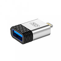 Переходник Lightning на USB для подключения флешек female adapter XO (480 Mbps, USB2.0 OTG)