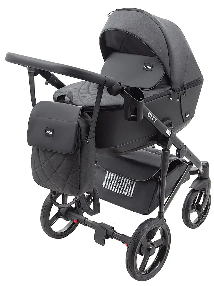 Дитяча коляска 2 в 1 Bair City Soft 222 чорний, фото 1