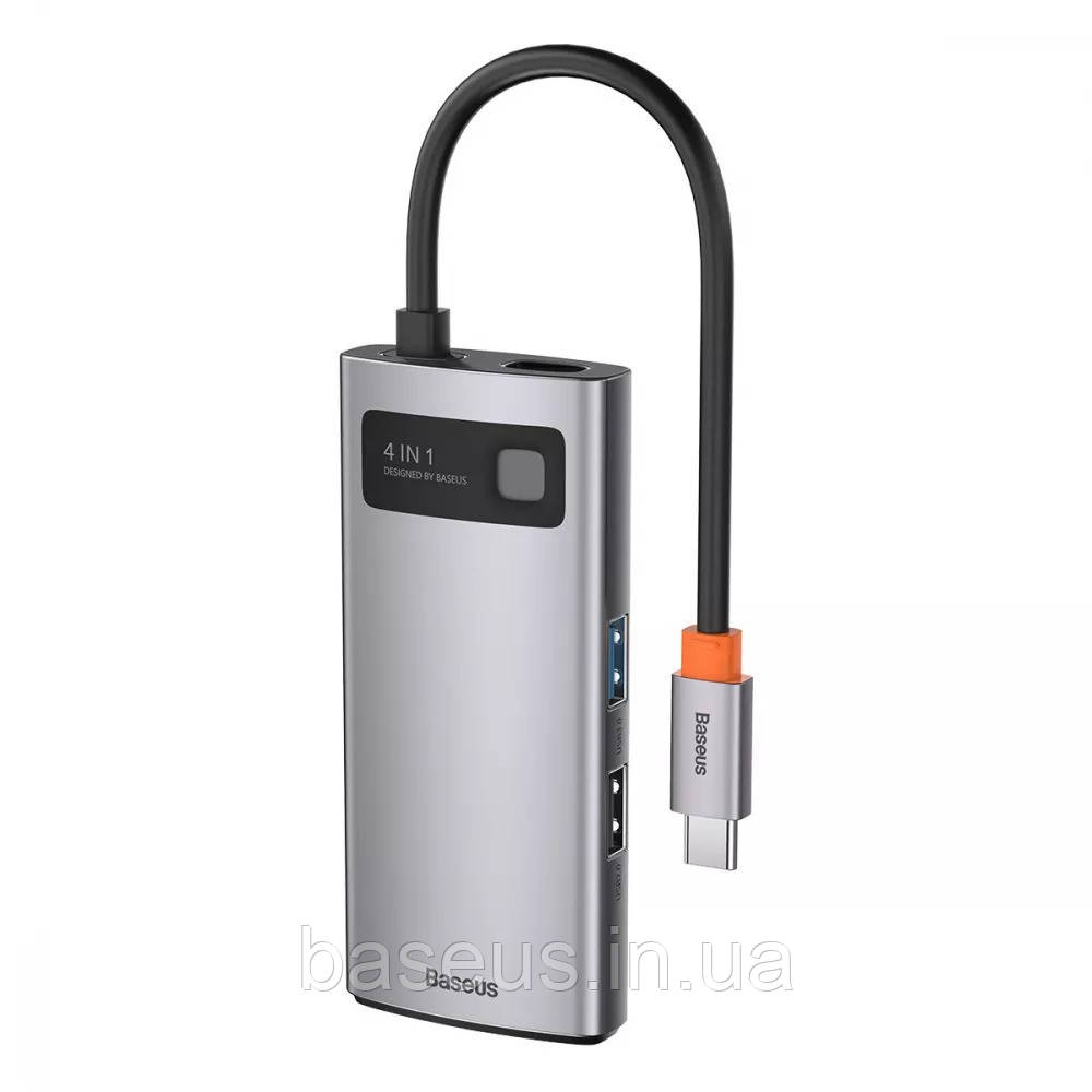 USB-Хаб Baseus Metal Gleam Series 4-in-1 Type-C