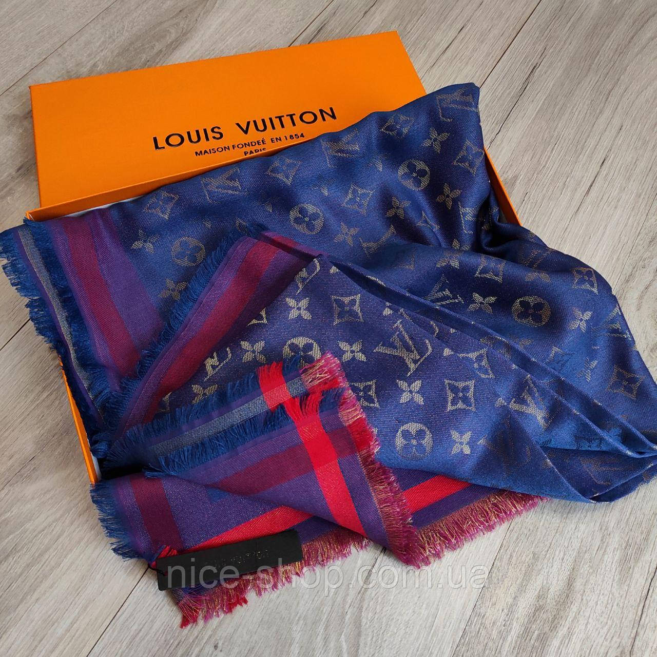 Хустка Louis Vuitton люрекс синій