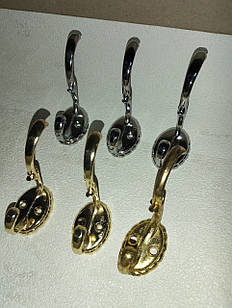 Гачки фігурні No2 Золото, Хром 6 шт.