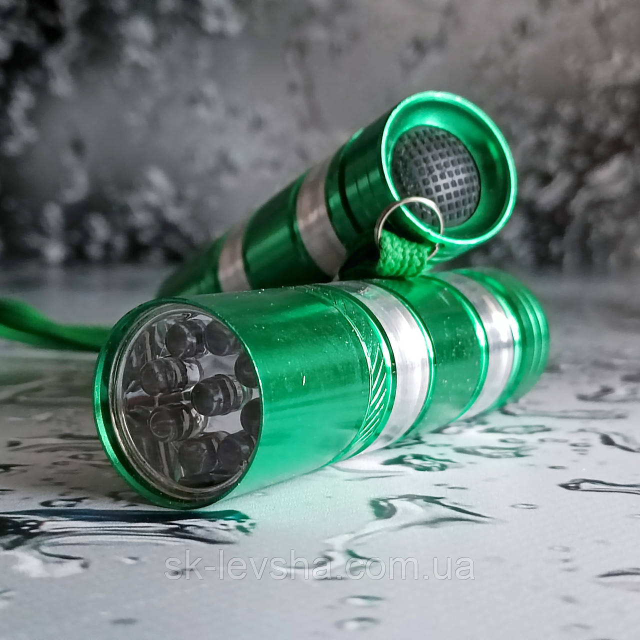Кишеньковий ліхтарик світлодіодний 9 LED, металевий, фото 1
