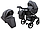 Дитяча коляска 2 в 1 Bair City Soft 219 графіт, фото 10