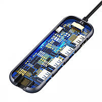 USB-Хаб Baseus Multi-functional (Type-C to 3xUSB3.0+HD4K+RJ45+PD), фото 5