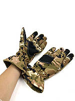 Рукавиці тактичні Сенсорні Мультикам SoftShell (L, XL ), рукавички термо, рукавиці для військових