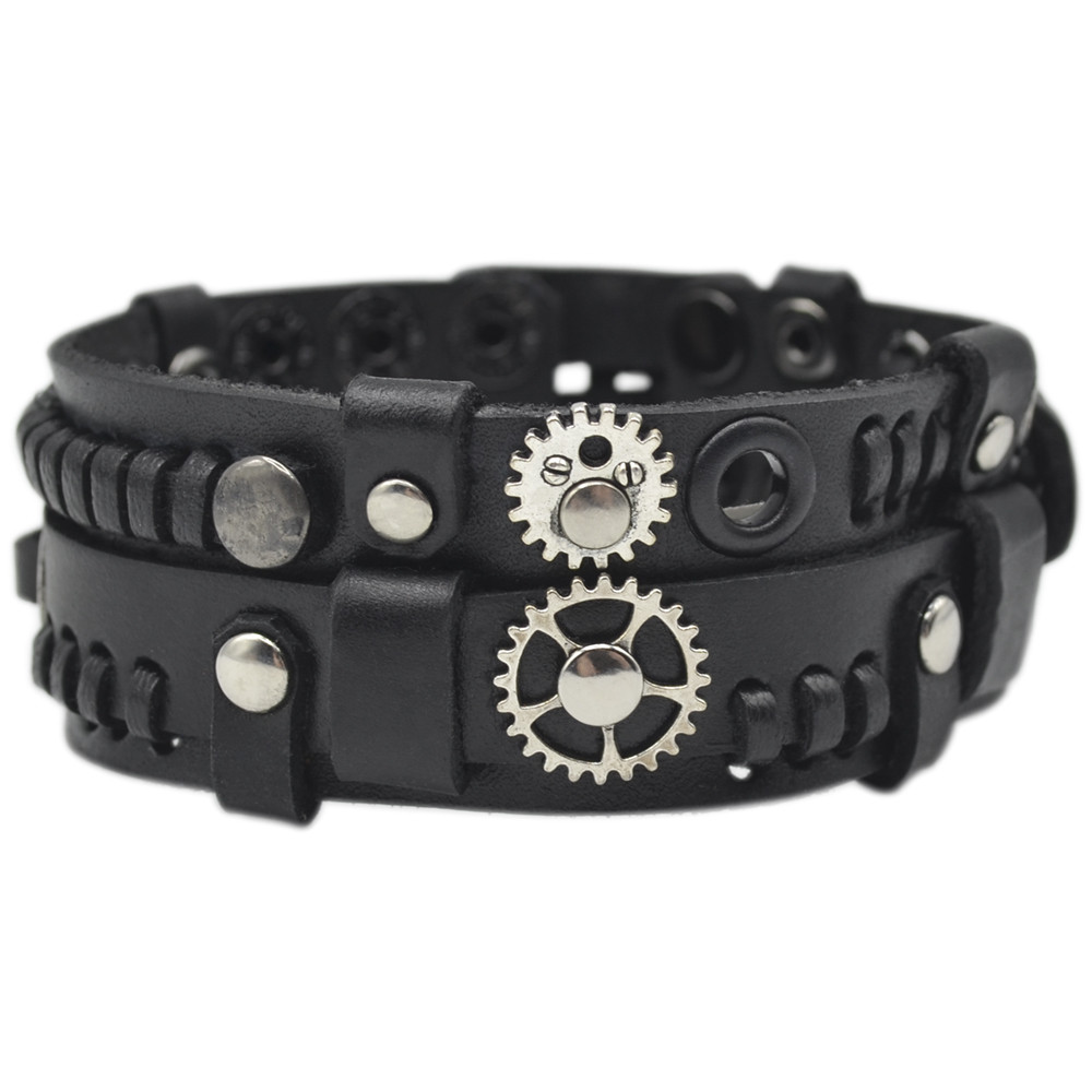 Браслет Стімпанк чорний (bsp-30), фото 1