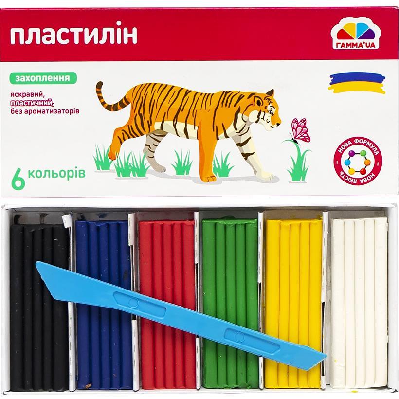 Пластилін 6 кольорів Гамма "Захоплення" 96 гр KNZ