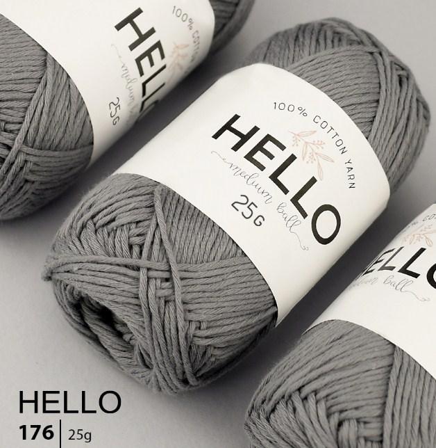 Пряжа нитки для коврової вишивки сірі 100% коттон 25г.  Арт. 176, фото 1