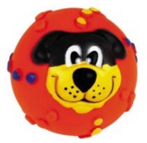 Іграшка м'яч вініловий з мордою собаки, 9 см