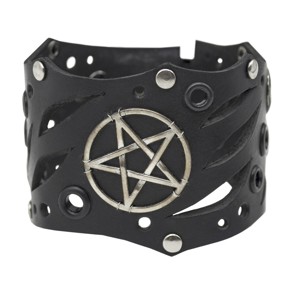 Браслет Стімпанк Pentagram чорний bsp-61