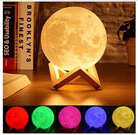 Лампа луна 3D Moon Lamp Настольный светильник луна 15 см на сенсорном управлении 15 с пультом на аккумуляторе