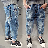 Детские стильные джинсовые штаны на мальчиков, джинсы для детей синие