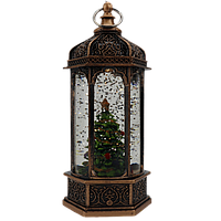 Новогодняя лампа со снегом (блестками) Купол елка Светильник Рождественский