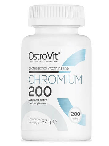 Мінерал Хром OstroVit 200 Chromium 200 таб Польща, фото 1