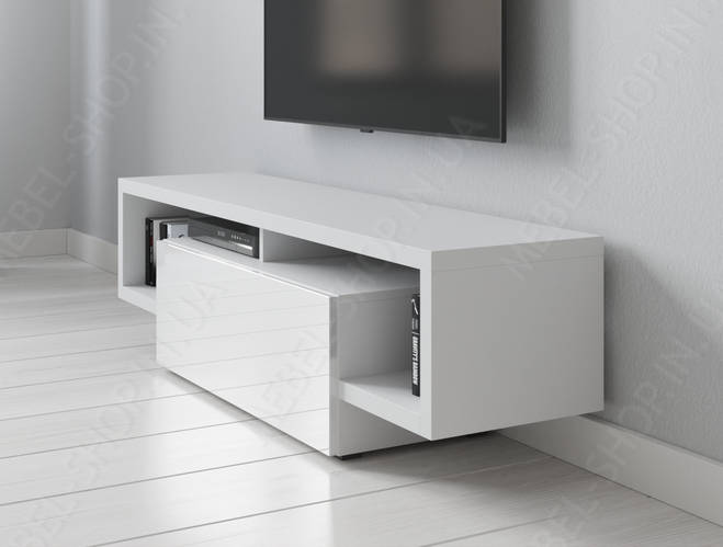 Тумба под телевизор, белая глянцевая, тумба под тв современная, МДФ ...