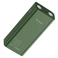 Power bank Yoobao H3 (30000 mah) 22.5 ватт + встроенный фонарь (хаки)