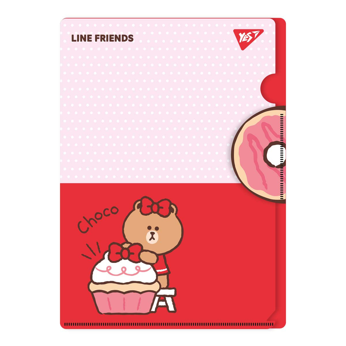 Папка-куток YES A4 з клапаном Line Friends. Choco (492111)