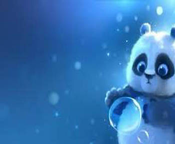 Алмазна мозаїка Панда в бульбашках на підрамнику 30x40 см (Y0020)