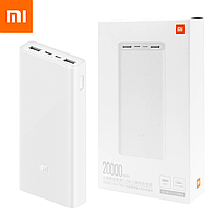 Оригинал Xiaomi Mi Power Bank 3 20000 mAh PLM18ZM White VXN4258CN Быстрая Зарядка QC3.0 18W