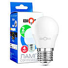 Світлодіодна лампа Biom BT-544 G45 4W E27 4500 К матова, фото 2