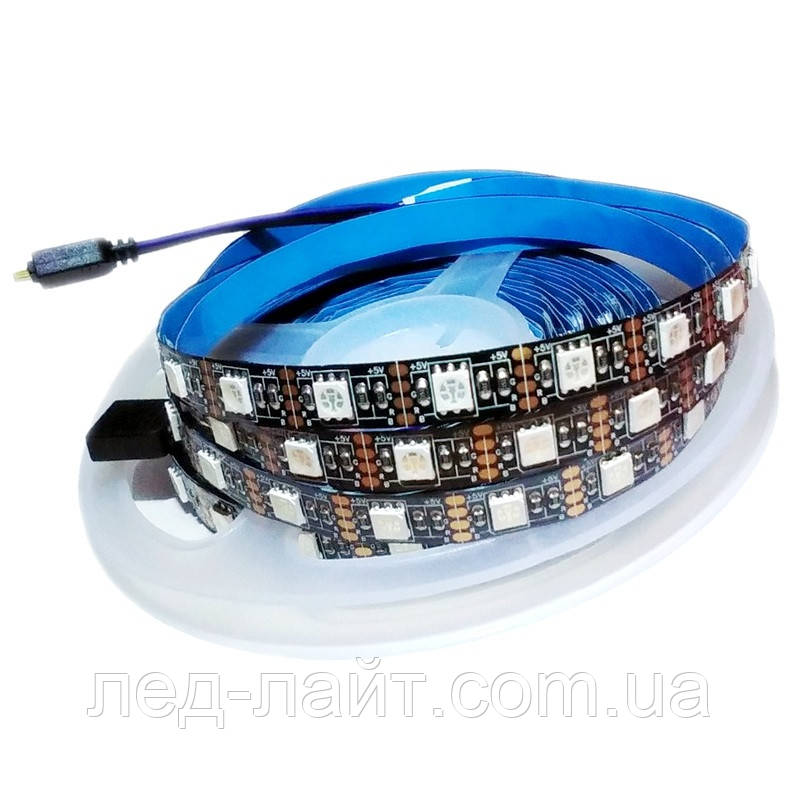 Светодиодная лента 5В 5050(60LED/м) IP20 RGB черная основа - фото 1 - id-p1746226415