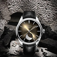 Мужские наручные часы Borman Aristocrate механические с автоподзаводом и сапфировым стеклом на кожаном ремешке