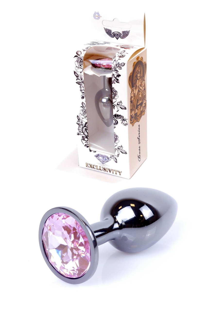 Анальний затор Boss Series - Jewellery Dark Silver PLUG Rose S, BS6400027, фото 1